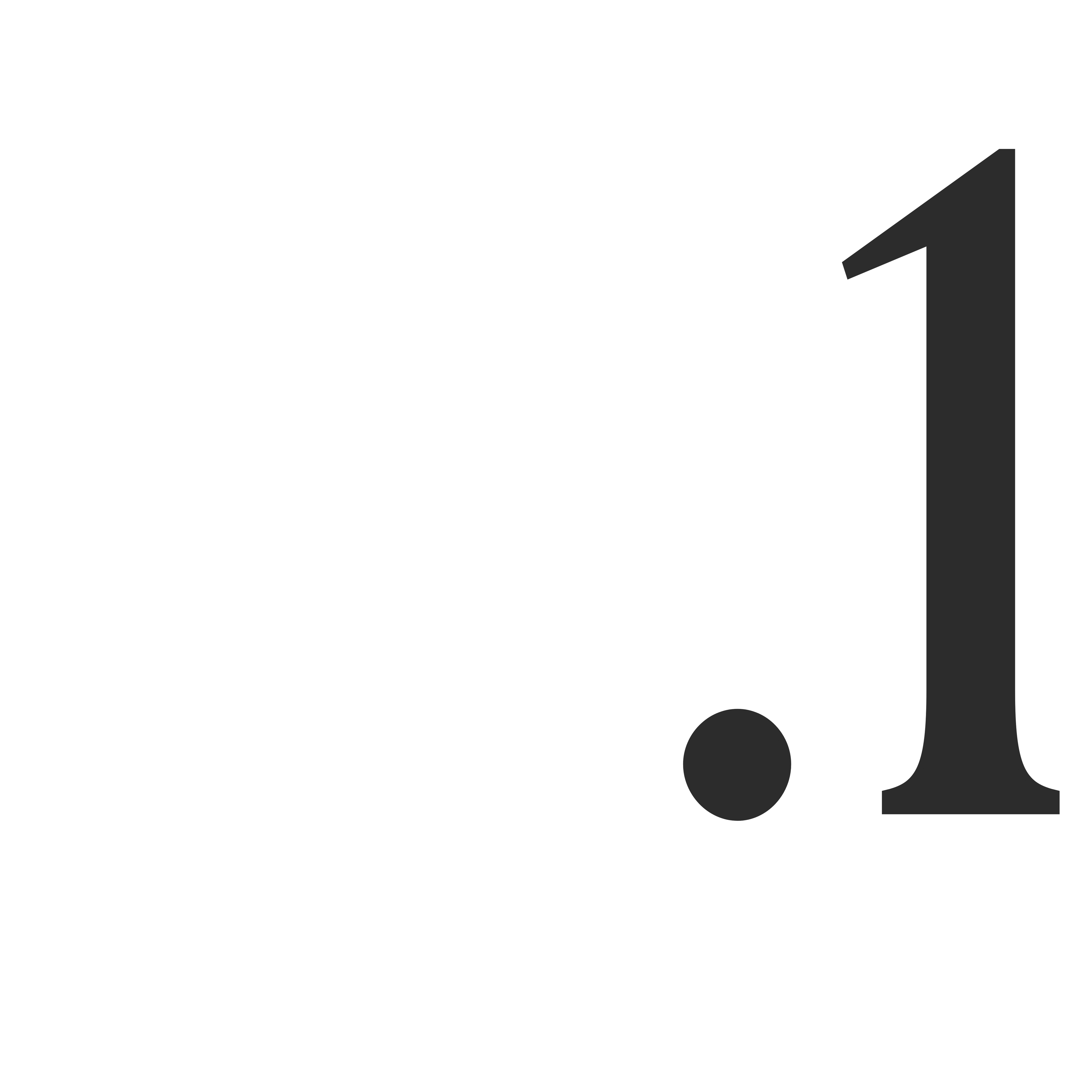 המספר 1 בשחור על רקע לבן