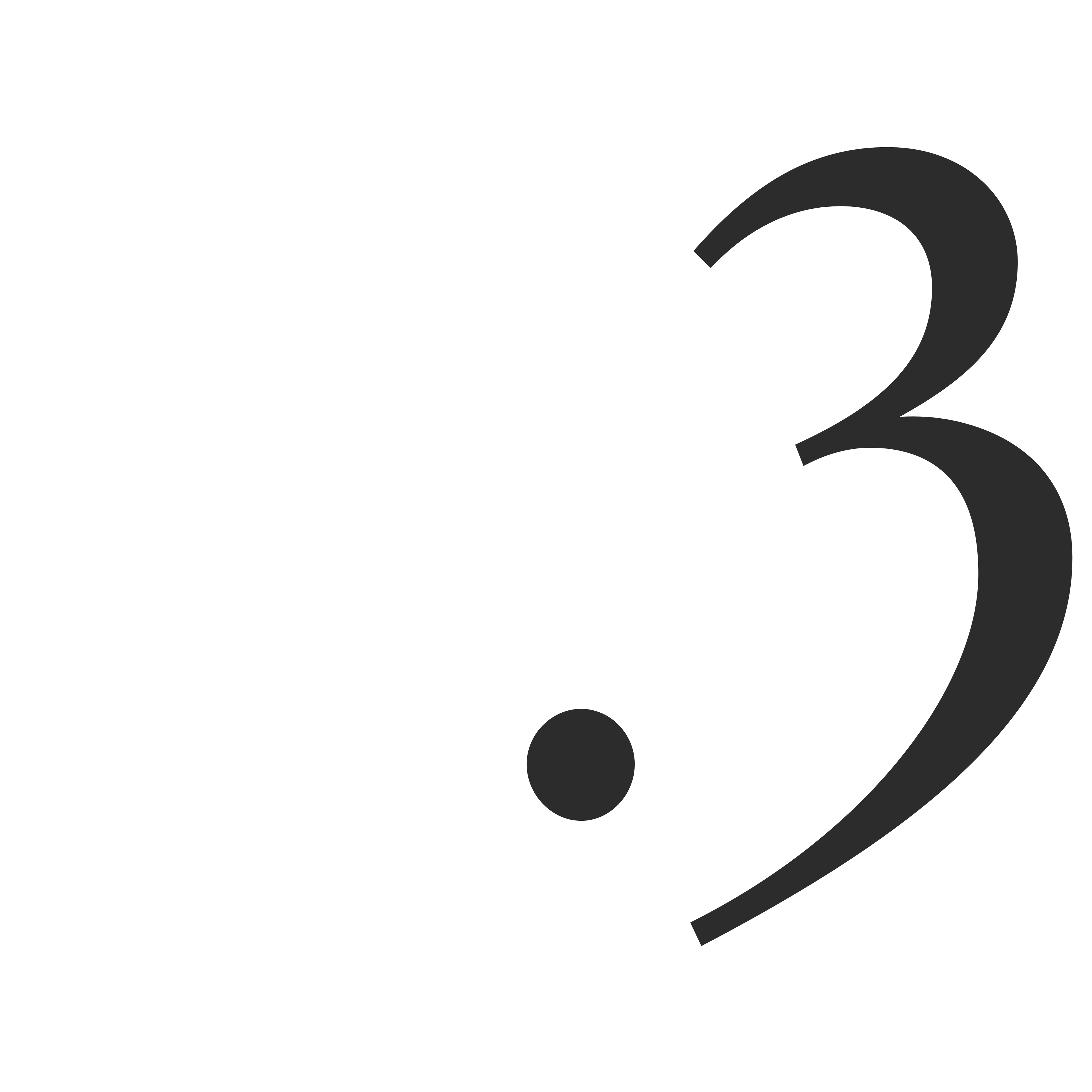 המספר 3 בשחור על רקע לבן